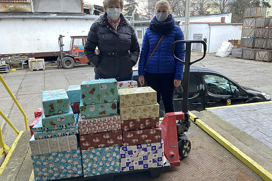 Krabice od bot putovaly do Plzně - prosinec 2020