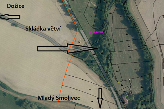 Skládka na větve - duben 2021