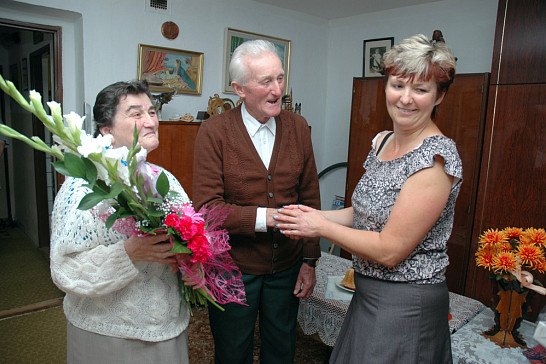 Manželé Krejčovi z Dožic oslavili smaragdovou svatbu.