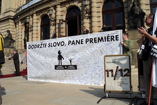 Naše obec podpořila pochod starostů Prahou